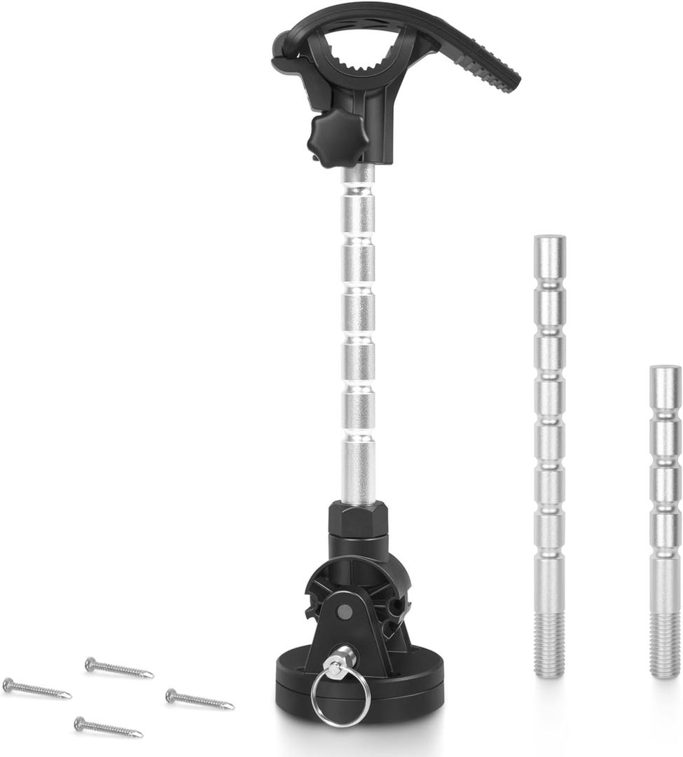 Trolling Motor Stabilizer Support Mount for Minn Kota Terrova/Ulterra/PowerDrive/Riptide, Garmin Force Kraken, MotorGuide Xi5/Xi3/Tour Pro - Shock Absorber, Reduce Bounce - Adjustable Aluminum Rod