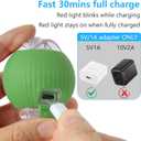 Interactive Cat Toys for Indoor Cats, Interactive Cat Ball Toy with Elastic Mesh Tail, Automatic Cat/Kitten Toys with Chirping & Motion Activate, Cat Toys for Bored Indoor (Green)