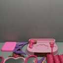 Toddler Vanity Magic Makeup Set Table & Chair Girl Toy Automatically Mirror with Music Light Pink Toys for 2 3 4 Year Old Girl Hair Salon Pretend Play Princess Dress Up Playset Valentine Gift Age 3-5