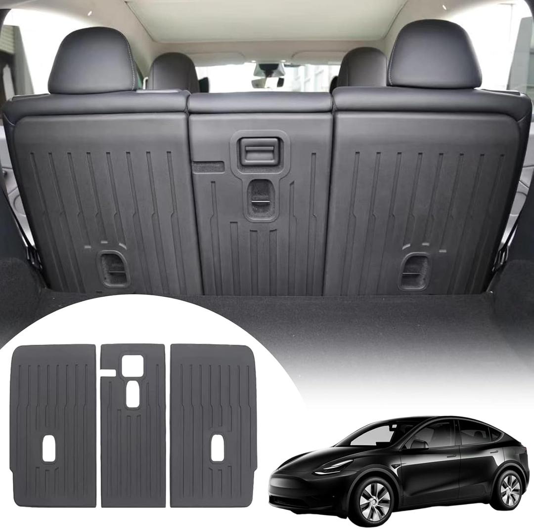 Rear Seat Back Cover Compatible with 2020-2025 Tesla Model Y Trunk Mat Back Seat Cover Protector(Backrest Mats)