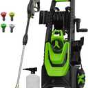 WISSIPRO Electric Pressure Washer with 4 Nozzles (Green)