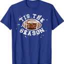 tis the season football T-Shirt (Small, Royal Blue)