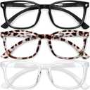 Gaoye Stylish Blue Light Glasses for Woman - Computer Glasses 99% Blue Light Blocking - Lightweight TR90 Frames - 3 pack