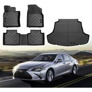 Custom for 2019-2024 2025 Lexus ES Floor Mats Cargo Trunk Liner Set TPE Rubber Protection Mat ES350 ES300H 250 Accessories (for 2019-2025 Lexus ES)