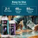 LET'S RESIN EPOXY RESIN Deep Pour Epoxy Resin, 51OZ 2-4 inch Clear Epoxy Resin Kit,Bubble Free Low Odor 2:1 Low Viscosity Casting for River Table,Wood,Flower Preservation, Art Crafts