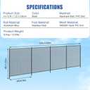 Pool Fence, 4 x 12 ft Pool Fences for Inground Pool, Emovable Pool Safety Fence, Mesh Pool Safety Fence with Stainless Steel Feet Protects Kids and Pets