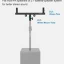 Vondynote Dual Speaker Pole Mount Mounting Fork Bracket Bar Adapter, Set of 2
