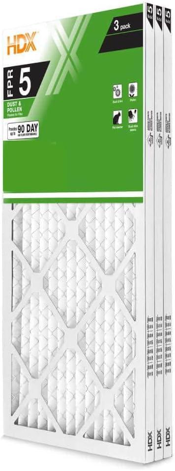 3-Pack 12x24x1 Air Filter MERV 8, Pleated HVAC AC Furnace Air Filters Replacement (Actual Size 11.75 x 23.75 x 0.75 in) up to 90-days per Filter, Works in furnaces, HVAC, wall and ceiling vents