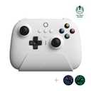 8Bitdo Ultimate 2.4g Wireless Controller with Charging Dock, Hall Effect Joystick Update, Pro Gamepad with Back Buttons & Turbo Function for PC, Android, Steam Deck & Apple (White)