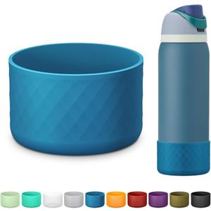 Silicone Boot for Owala Water Bottle 24 oz 32 oz 40 oz, Anti-Slip Protective Sleeve for FreeSip/Twist/Flip Stainless Steel Water Bottles Accessories (dark blue)