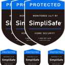 3PCS Yard Security Signs and Window Stickers Compatible for SimpliSafe Home Security System,Durable and Waterproof,UV Protected,Security Signs for Yard