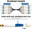 200 Meters 6 Core Industrial TPU LC to LC Outdoor Armored Fiber Optic Cable, OS2 Single Mode 6 Strands Fiber Patch Cable with LC Connectors, 9/125um, OD-5mm, Direct Burial LC-LC