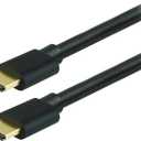 GE HDMI Cable, High Speed, Ethernet, 12 Foot HDMI, 4K Ultra HD, Full HD 1080P, Works with HDTV, Cable, Game Consoles, Blu Ray, and More, Gold Plated Connectors, Black, 33575