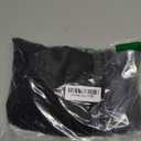 YAMANMAN Women's Button Down Shirt Classic Long Sleeve Collared Tops Work Office Chiffon Blouse Black Small