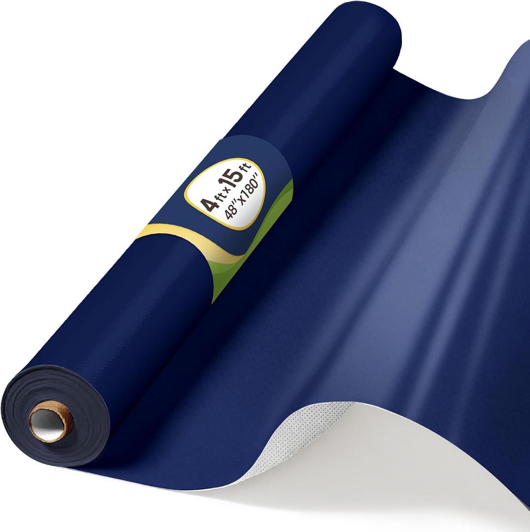 Navy Blue Bulletin Board Fabric Roll 4x15ft Non-Woven Backdrop, 25" x 40"