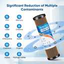 1 Micron 2.5"x10" Whole House Heavy Metal Removal Water Filter, Replacement for Under Sink Systems，Dupont WFPFC8002, WFPFC9001, FXWTC, SCWH-5, WHEF-WHWC, WHCF-WHWC, AMZN-SCWH-5 (4-Pack)