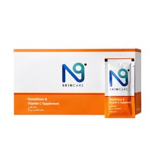 N9 Glutathione & Vitamin C Supplement Sachets | Antioxidant Skin Support | Oral Powder Drink Mix | Daily Beauty & Immunity Support, BBD 12/2026