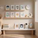 HappyHapi 5x7 Picture Frames Set of 10, White Picture Frames Display Pictures 4x6 with Mat or 5x7 Without, Tabletop or Wall Display, Multi Photo Frames Collage (White)