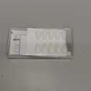 BTArtbox White Press On Nails Short - Soft Gel Press on Nails Almond, White Glue on Nails with Nail Glue, Reusable Stick on Nails in 16 Sizes, Cream Puff