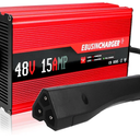 48 Volt 15 Amp Golf Cart Battery Charger for EZGO RXV & TXT - Trickle Charge, 4-6H Full Charge for Lead Acid Batteries, Replaces EZGO Car Charger, RXV-Plug, 5.5Lb