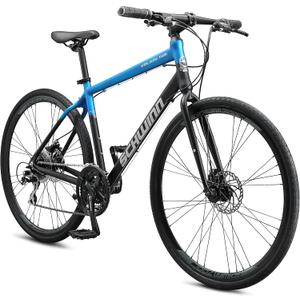 Schwinn Volare 1500 Flat Bar Hybrid Sports Road Bike, Men and Women, 24-Speed, 700c Wheels, 20-Inch Aluminum Frame, Mechanical Disc Brakes, Blue/ Black Schwinn Volare 1500 Flat Bar Hybrid Sports Road Bike, Men and Women, 24-Speed, 700c Wheels, 20-Inch Aluminum Frame, Mechanical Disc Brakes, Blue/ Black