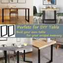 Metal Table Legs Heavy Duty Square Tube Desk Frame Industrial Dining/Coffee/Computer Table Legs, Set of 2(Square), 28"