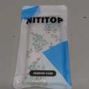 NITITOP Compatible for iPhone 17 Pro Max Case Cute Clear Flower Floral Artistic Design for Women Girls Stylish Slim Soft TPU Shockproof Protective Girly Phone Cover - Green