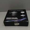 12'' Gold Rain Shower Head, High Pressure Rainfall Shower Head with 16 inch Adjustable Extension ArmFlexible Adjust Height and Angle, 5 Setting Spray Handheld Shower Head, Anti-leak