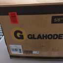 GLAHODEN Retractable Garden Hose Reel 5/8 in x 100 ft Upgraded UV Resistant Heavy Duty Automatic Hose Reel Wall Mount 3/4 in Brass Fitting 9 Pattern Nozzle Any Length Lock Slow Retraction 180 Swivel (Light Gray)