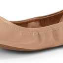 Amazon Essentials Women's Belice Comfortable Slip-On Ballet Flats Shoes (10.5, Beige)
