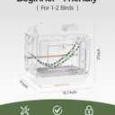 Clear View Bird Cage, Indoor & Travel Small Birdcage for Parakeet, Parrot, Budgies, Cockatiels, Canary |Easy Clean Safe Materials (White-Z1)