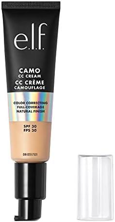 e.l.f. Camo CC Cream, Color Correcting Medium-To-Full Coverage Foundation with SPF 30, Light 240 W, 1.05 Oz (30g)