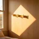 Gold Brushed Wall Mounted Coat Hook Rack - 3 Modern Heavy Duty Hooks for Bathroom, Kitchen, Entryway - Premium Coat, Towel, Robe Hanger