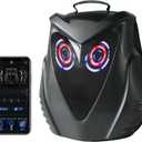 Motorcycle Backpack for Men, LED Backpack With DIY Programmable Full Color Screen, Hard Shell Large Capacity Waterproof Helmet Bag Laptop Backpack(Black)