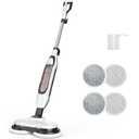 OLIXIS Steam Mop, All-in-One Scrubbing Steam Mops for Floor Cleaning with Rotating Pads, Floor Steamer with 2 LED Lights, 4 Cleaning Modes, Swivel Steering, 16.4 FT Cord, Safe for Hardwood and Tile