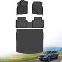 Hutisya-Floor Mats & Cargo Liner Set Fit for 2017-2022 Honda CR-V (Deck in Upper Position)(Not for Hybrid) All Weather Protection Anti-Slip & Durable TPE Full Set Liners Automotive Accessories-Black