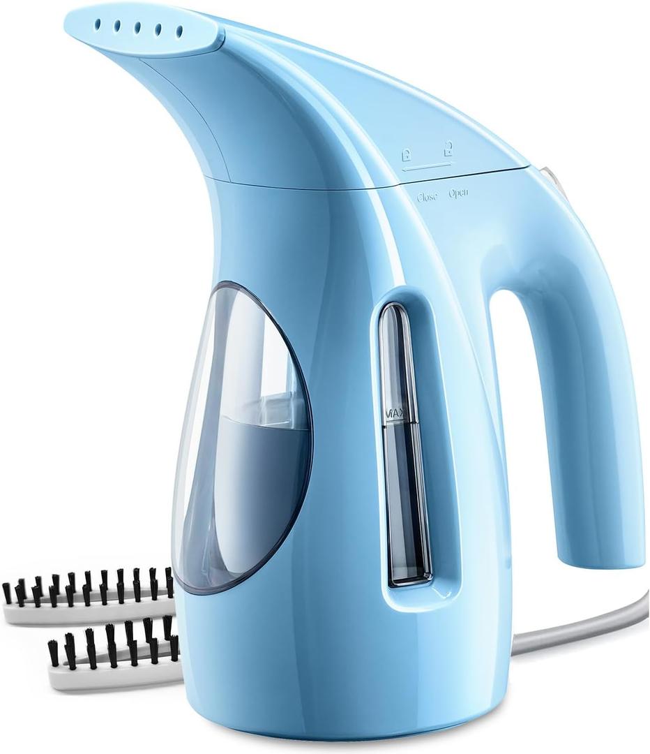 HiLIFE Steamer for Clothes, Portable Handheld Design, 240ml Big Capacity, 700W, Strong Penetrating Steam, Removes Wrinkle, for Home, Office(ONLY FOR 120V) (Blue)
