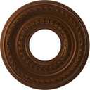 Ekena Millwork CMP10COCDC Cole Thermoformed PVC Ceiling Medallion (Fits Canopies up to 4 1/4"), 10"OD x 3 1/2"ID x 3/4"P, Metallic Dark Copper