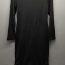 Women's Sexy Basic Long Sleeve Turtleneck Bodycon Party Long Pencil Dress, L Black