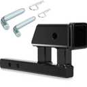 1.25" to 2" Hitch Adapter Solid Shank, 4" Rise/Drop, 1.25" Extension with 2 Sets of Hitch Pins & Clips