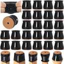 24 Pcs Chair Leg Floor Protectors for Hardwood Floors Silicone Covers to Protect Wood Tile Floors Felt Bottom Furniture Leg Caps Anti-Scratch Reduce Noise (Fit:1.3"-2")