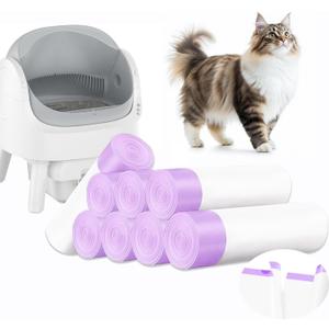 150 Count Cat Litter Bags,25 x16 Inch Automatic Litter Box Liner, Compatible with Litter Box Robot 3 & 4