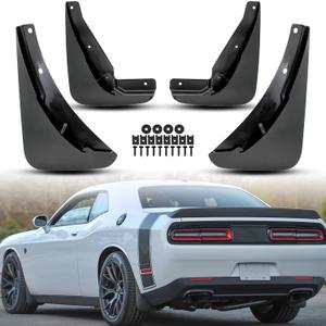 KEWISAUTO Mud Flaps Splash Guards for Dodge Challenger 2015-2023, Front Rear Mud Splash Guards Kit Heavy Duty Molded for Dodge Challenger 2015-2023(4PCS, Without Fender Flares) KEWISAUTO Mud Flaps Splash Guards for Dodge Challenger 2015-2023, Front Rear Mud Splash Guards Kit Heavy Duty Molded for Dodge Challenger 2015-2023(4PCS, Without Fender Flares)