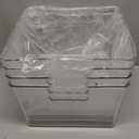 Clear Storage Bins with Lids Stackable - Large Plastic Containers for Pantry Organization and Storage - Perfect for kitchen, Fridge, Laundry Room, Bathroom, Garage, Closet, Cabinet Organizer - 4 Pack