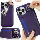 Case for iPhone 13 pro max & iPhone 12 Pro Max Case Wallet magsaf Compatible 2 in 1 Detachable Magnetic with Card Holder Back Cards Slot Leather Shockproof Stand Phone Cover Women Men, Deep Purple