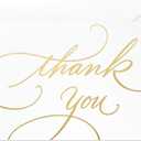 Hallmark Thank You Cards, Gold Foil Script (100 Thank You Notes with Envelopes) for Wedding, Baby Shower, Bridal Shower, Graduation