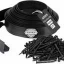 4 in x 25 Ft Garden Landscape Edging, No Dig Garden Edging Border Kit with 46 Pcs Spikes for Flower Bed Lawn Yard Grass Black