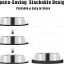 Metal Dog Bowls for Medium Dogs, Stainless Steel Food and Water Bowls, Dishwasher Safe, Rust Resistant, 36 fl oz Each, 1 Pc