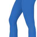 Sunzel Sunzfly Split Hem Flare Leggings for Women, High Waisted Casual Bootcut Flared Yoga Pants with Tummy Control (X-Large, Classic Blue)
