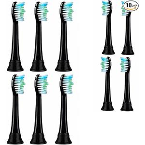 Replacement Toothbrush Heads Compatible with Mitimi T2405 Model Electric Toothbrush, 8 Pack Black